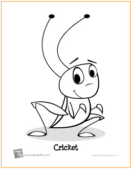 cricket insect coloring pages