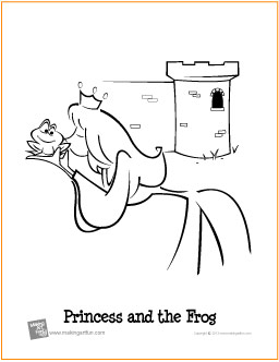 Princess Coloring Sheets on Princess And The Frog   Free Printable Coloring Page