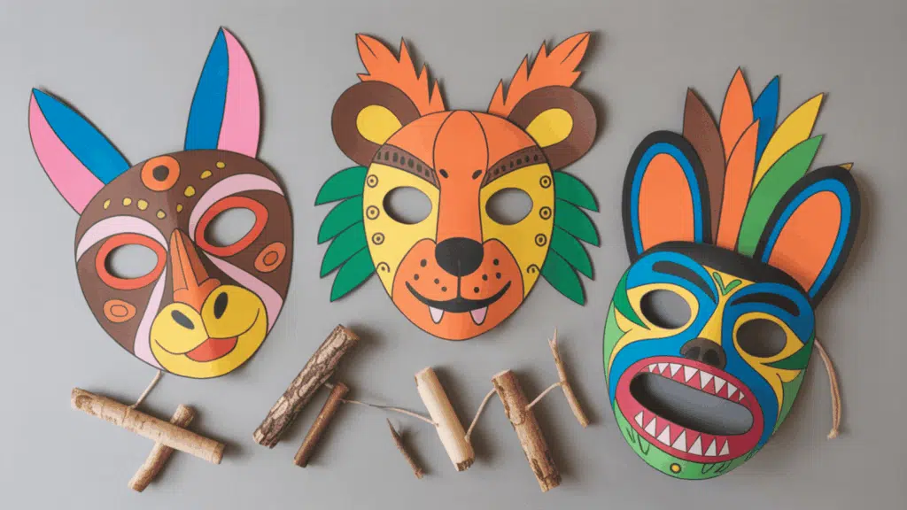 Animal Mask Crafts native american crafts