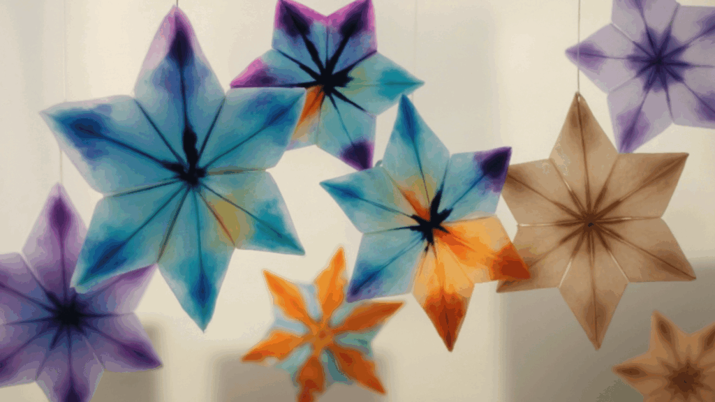 Coffee Filter Snowflakes