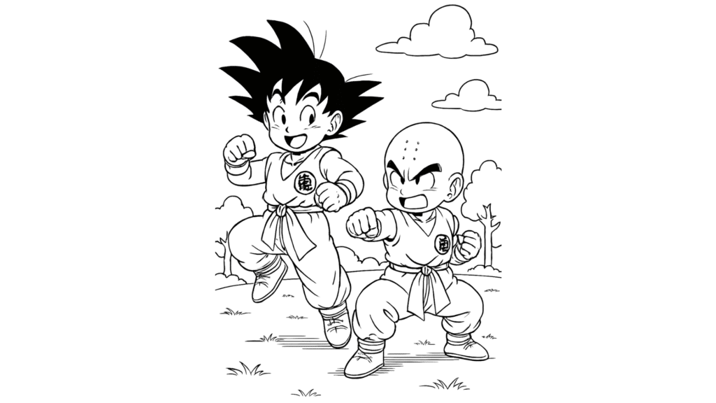 Goku & Krillin Training Together