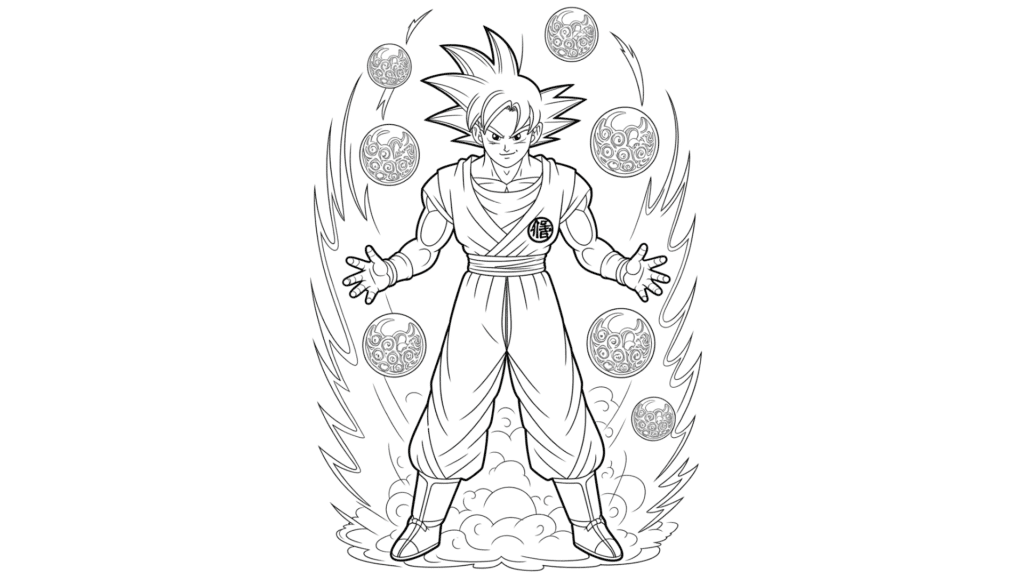 Goku with Dragon Balls