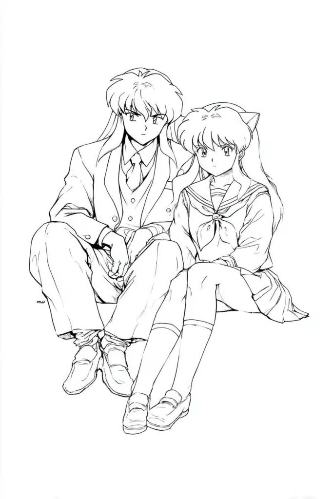 Inuyasha and Kagome Tender Scene