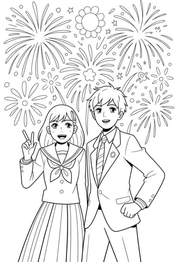 Kaguya and Miyuki Fireworks Festival