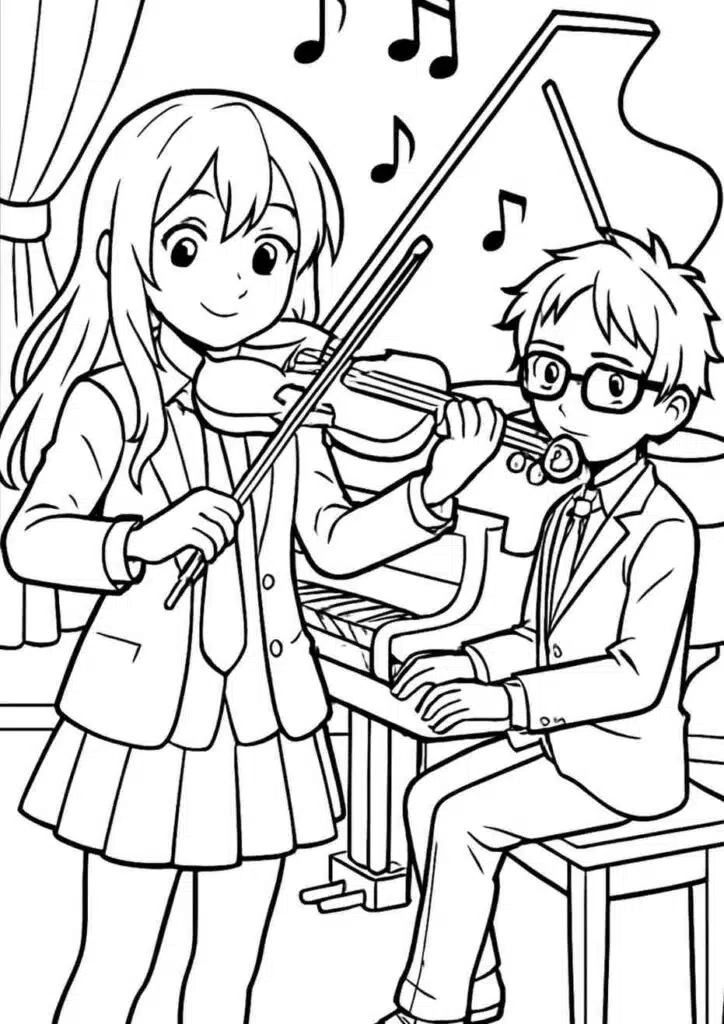 Kaori Playing Violin for Kousei