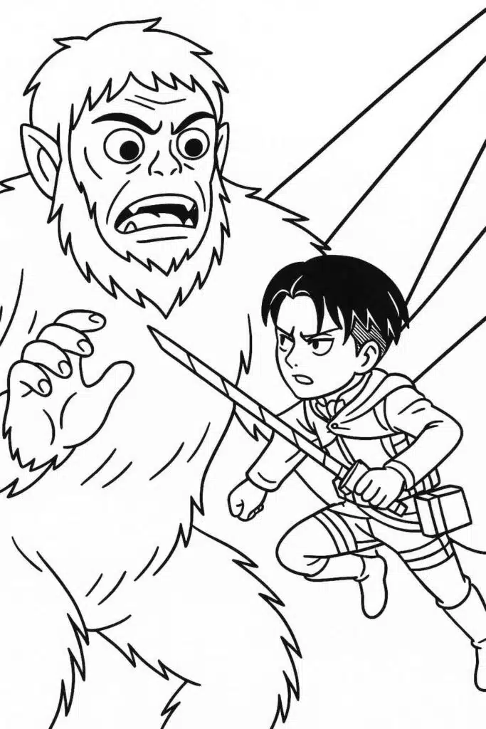 Levi Ackerman vs Beast Titan