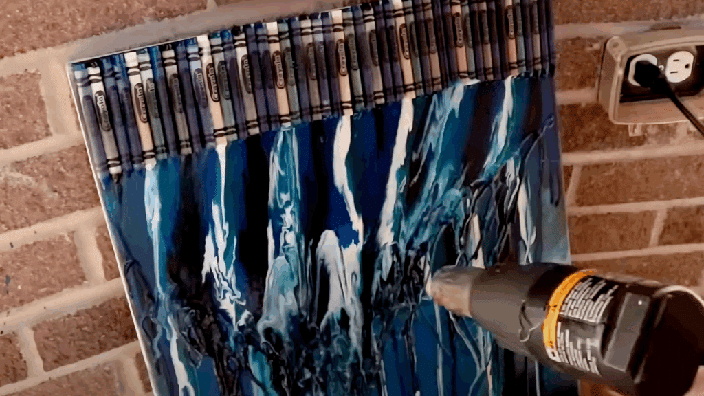 Melt the crayons