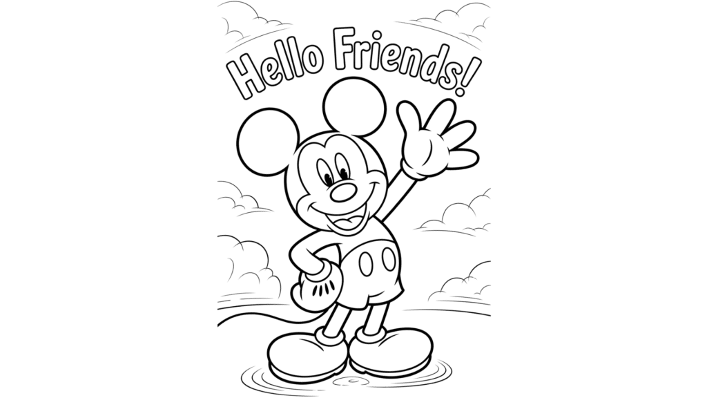 Mickey Waving Hello