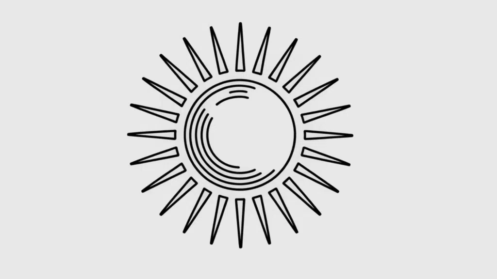 Minimalist Line Sun