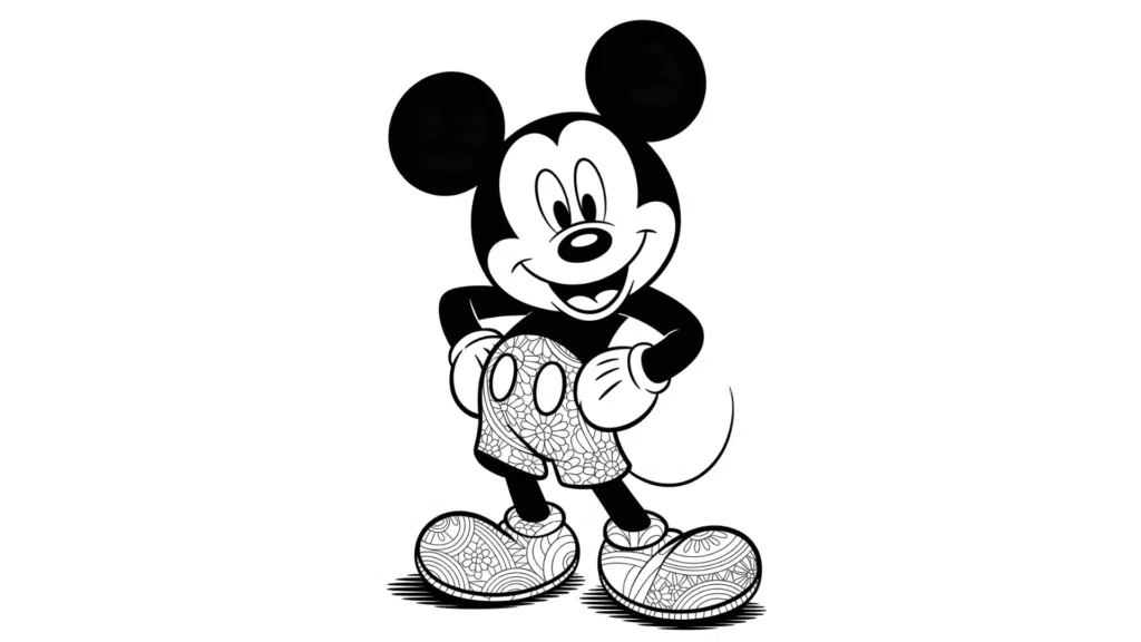 Mickey in Floral Clothes