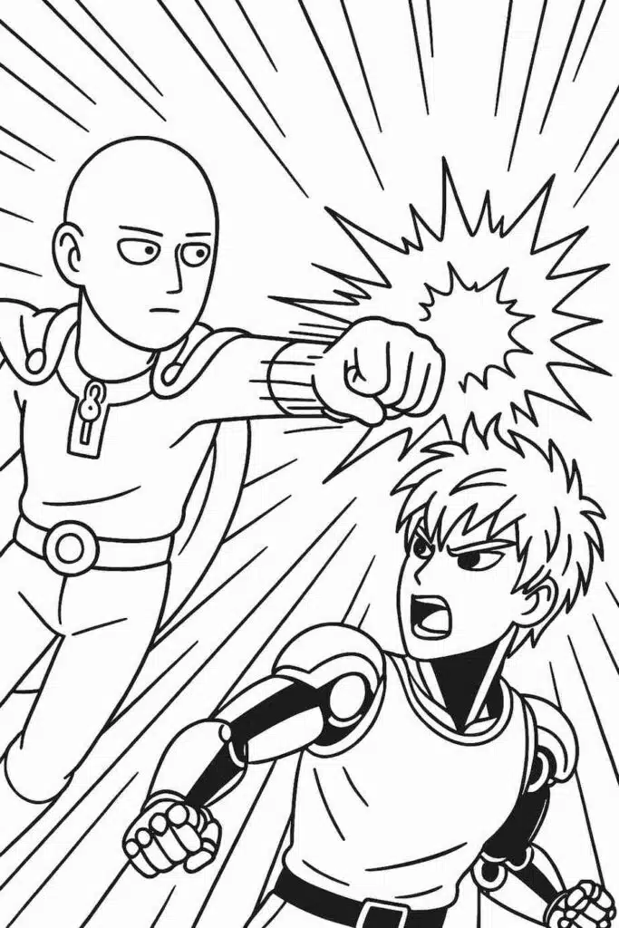 Saitama Punching Genos
