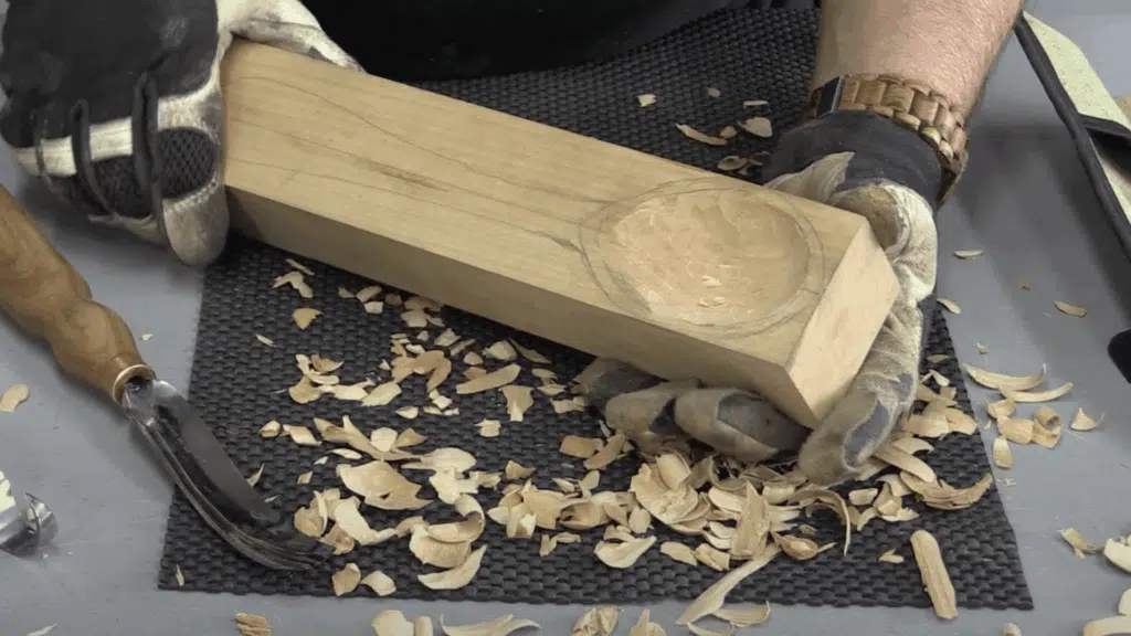 Start Carving the Bowl First