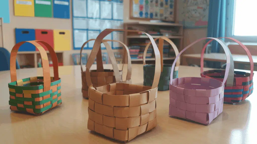 Woven Paper Baskets native american crafts