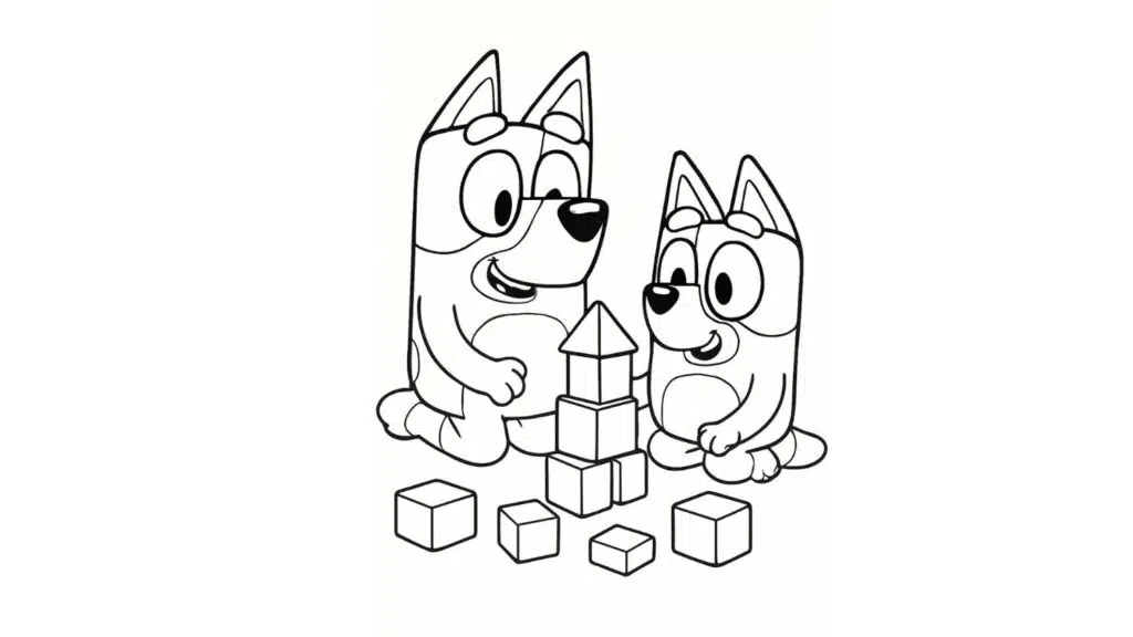 Bluey And Bingo Building Blocks