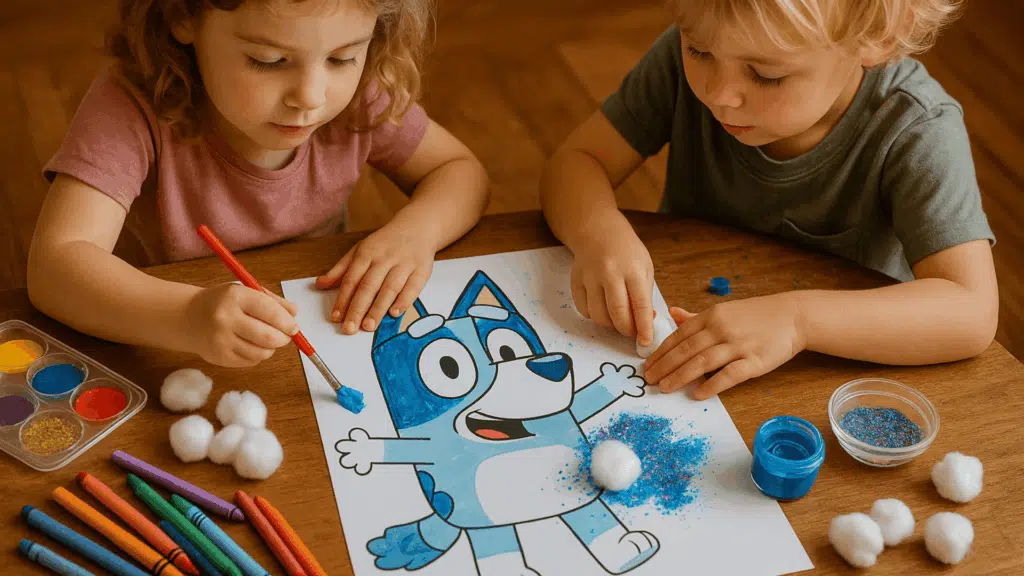 bluey family coloring pages
