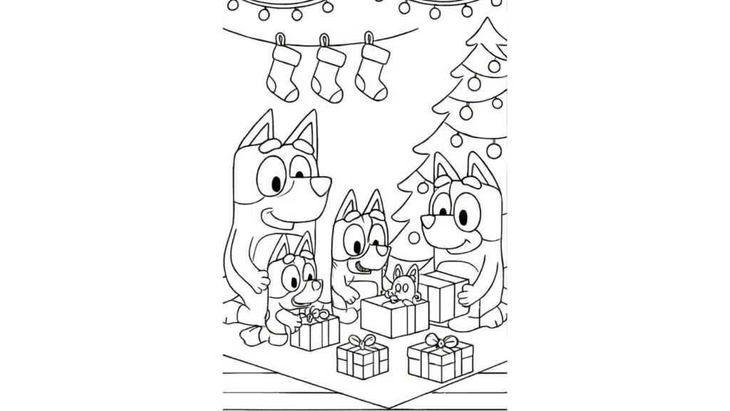 Bluey Family Christmas Morning