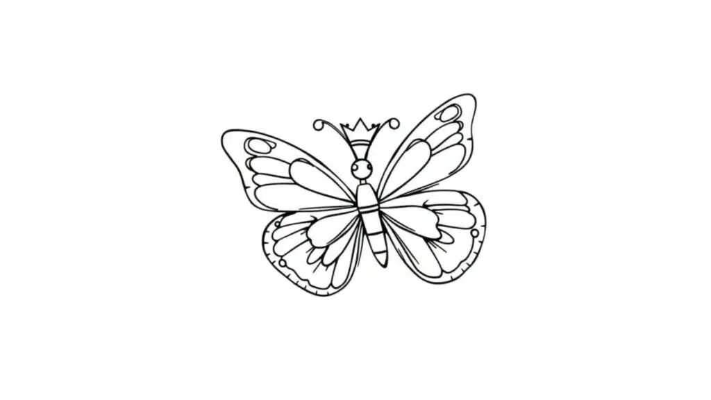 Butterfly with Crown (Princess Theme)