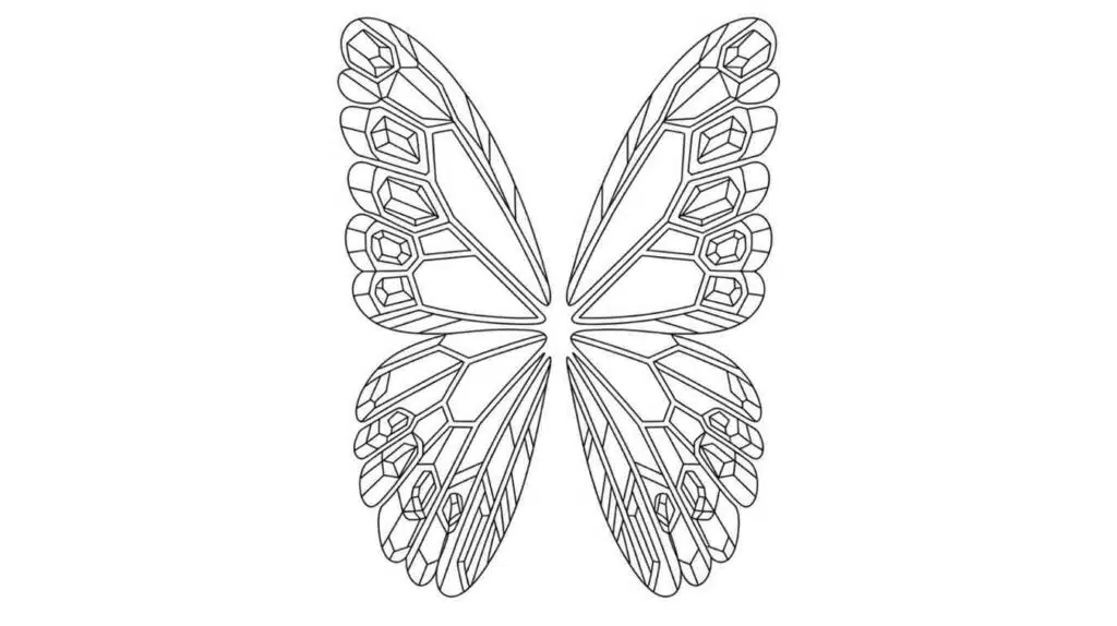 Butterfly Wings with Crystal Patterns