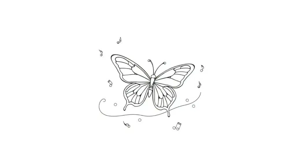 Butterfly with Musical Notes