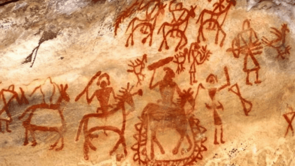 cave art images bhimbetka rock shelters