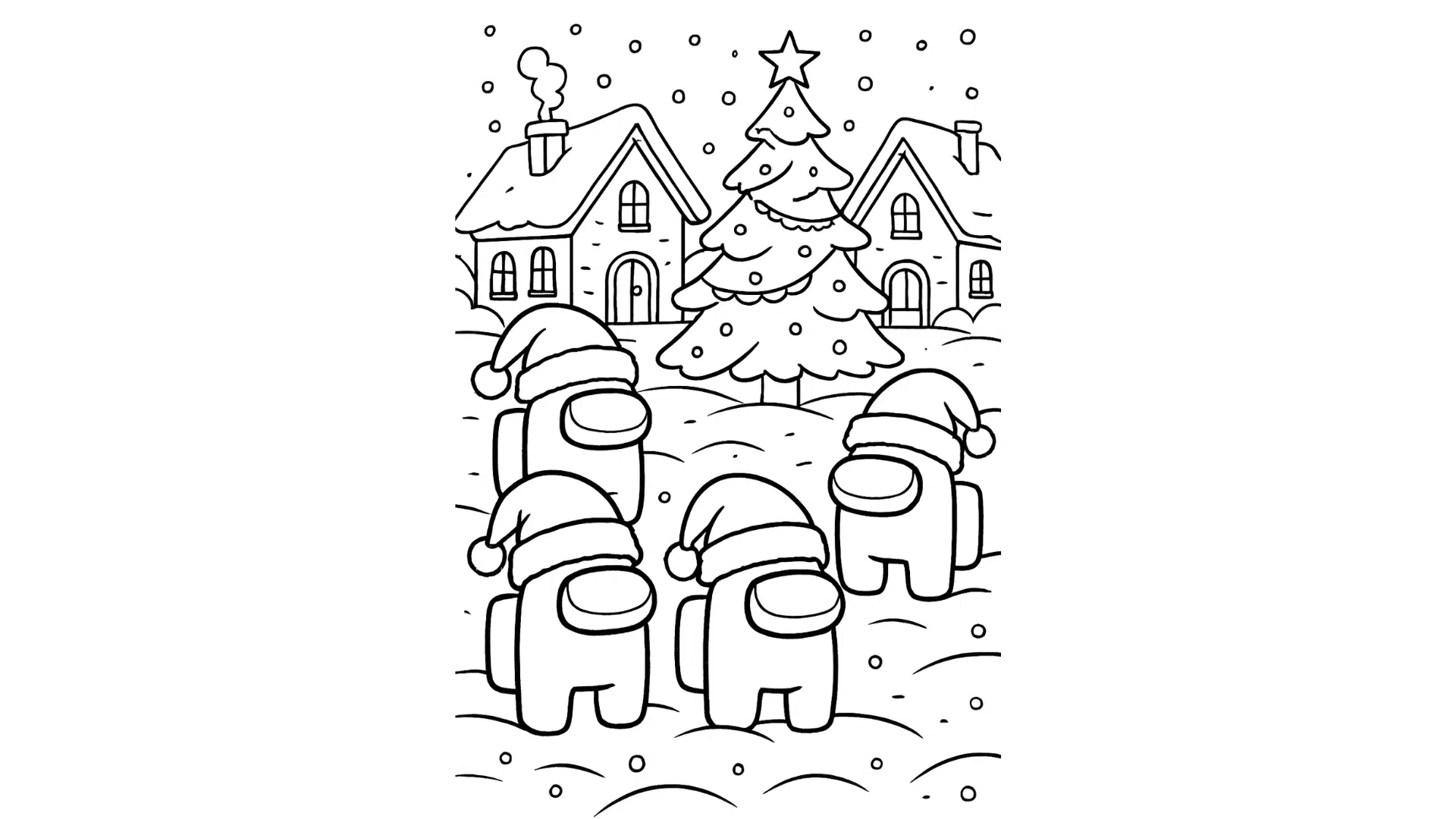 Christmas Crewmates with Santa Hats