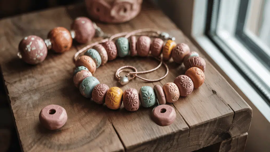 clay beads and jewelry