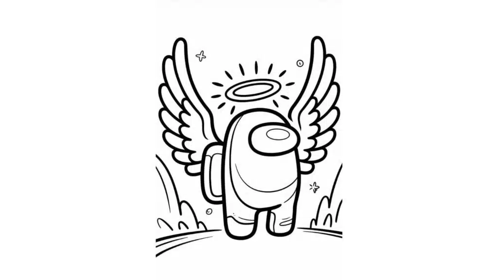 Crewmate with Angel Wings and Halo