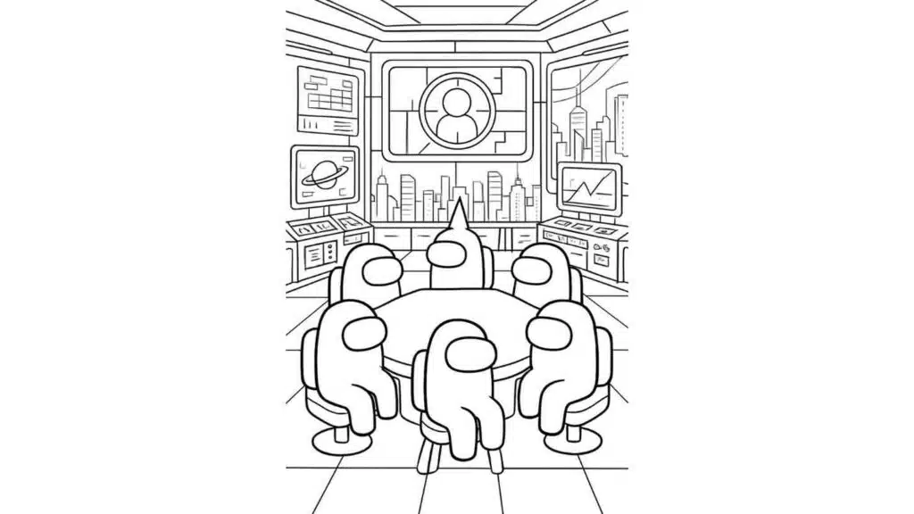 Crewmates Sitting Around the Meeting Table