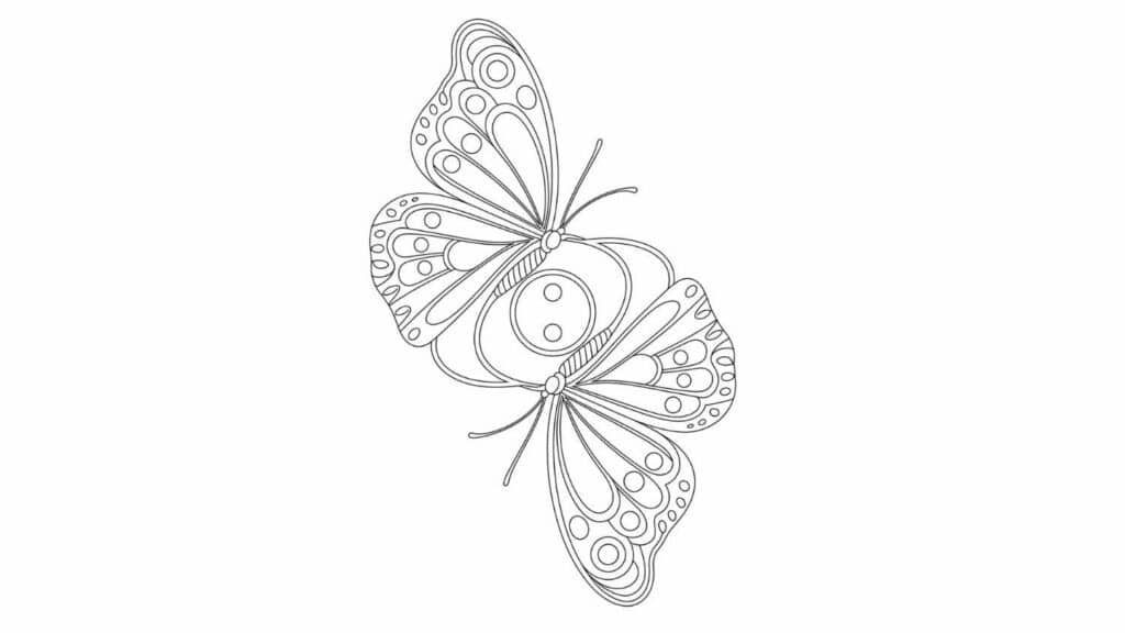 Dual Butterflies Yin-Yang