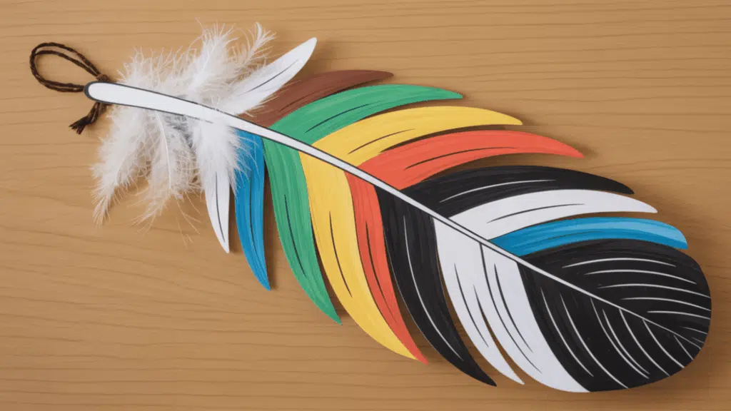 feather bookmark native american crafts