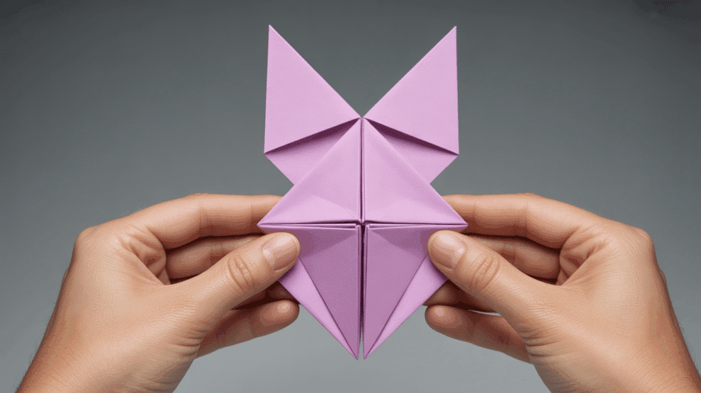 Fold the model in half origami model