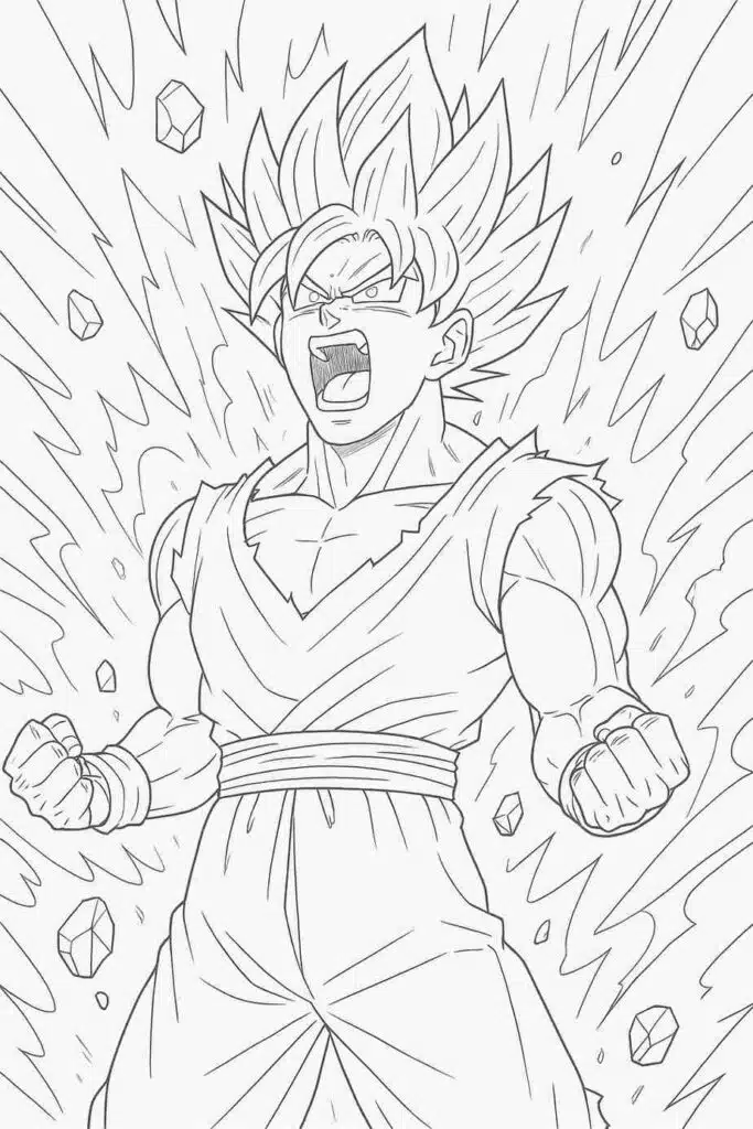 Goku Super Saiyan Power Up