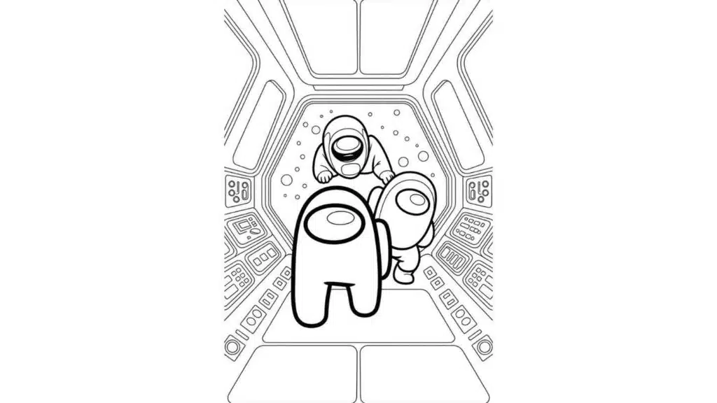 Impostor Sneaking Up Behind a Crewmate