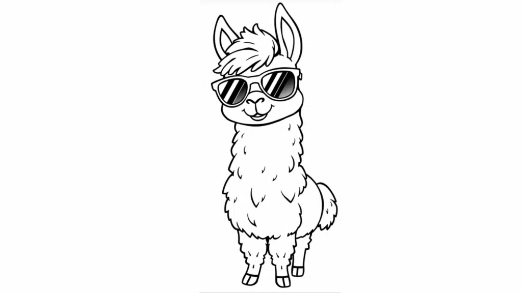 Cool Llama Wearing Sunglasses