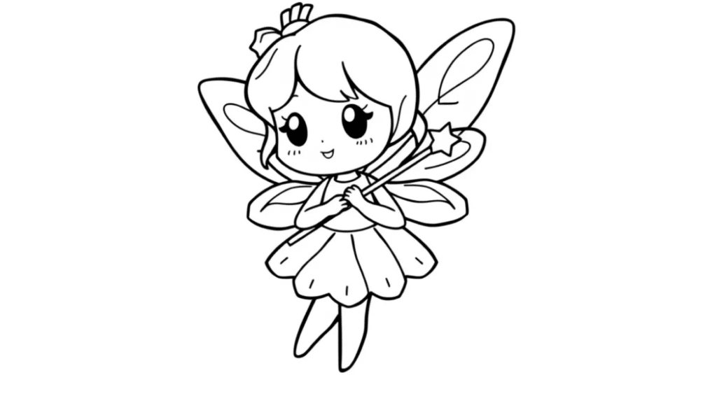 Fairy with Wings and a Wand