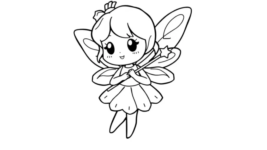 Fairy with Wings and a Wand