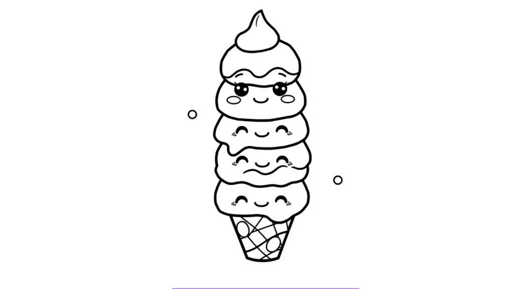 Ice Cream Scoops with Happy Faces