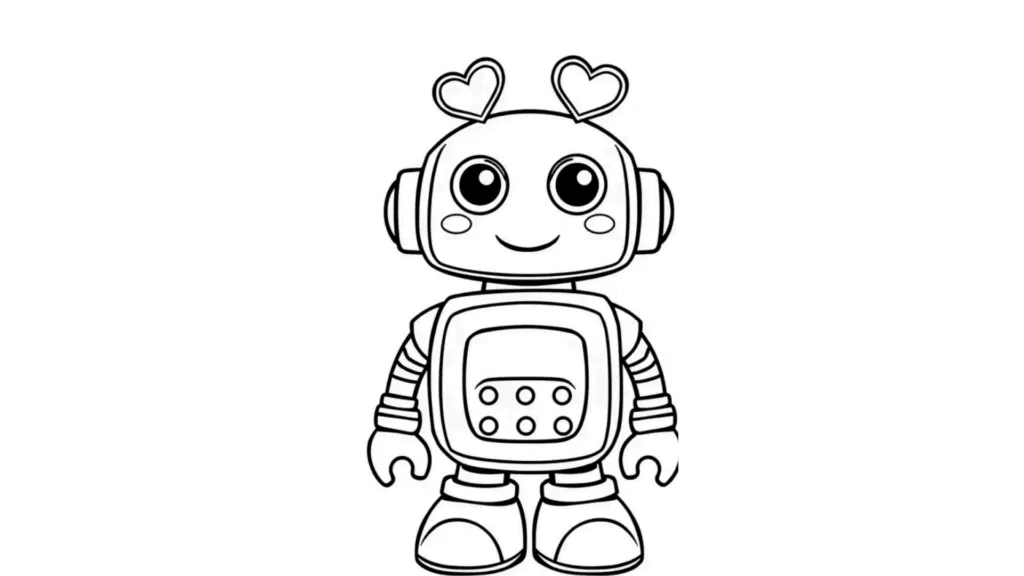 Robot with Heart Antennae