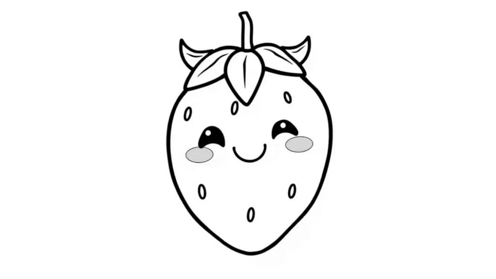 Strawberry with a Cheerful Grin