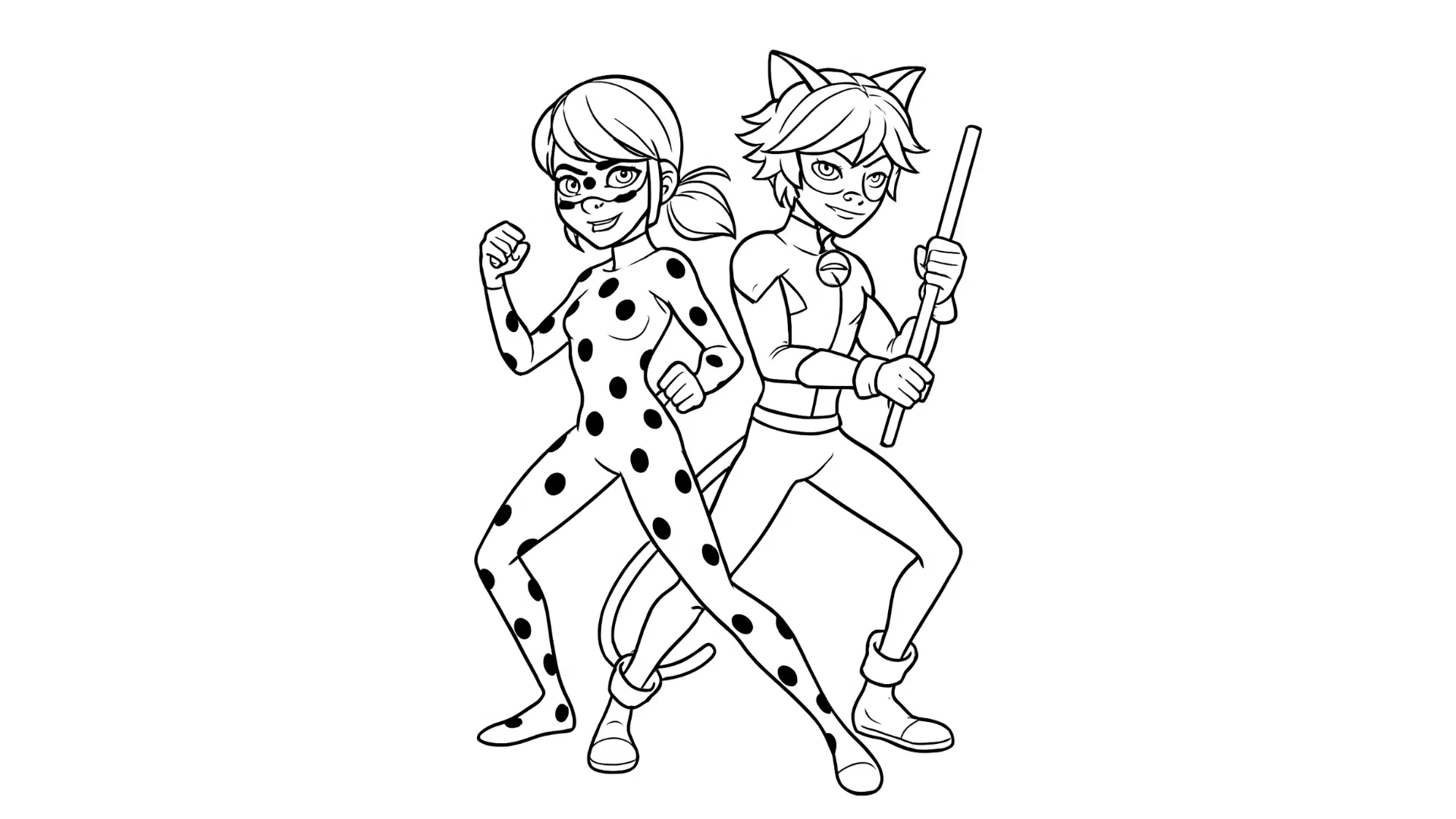 Ladybug and Cat Noir Back-To-Back