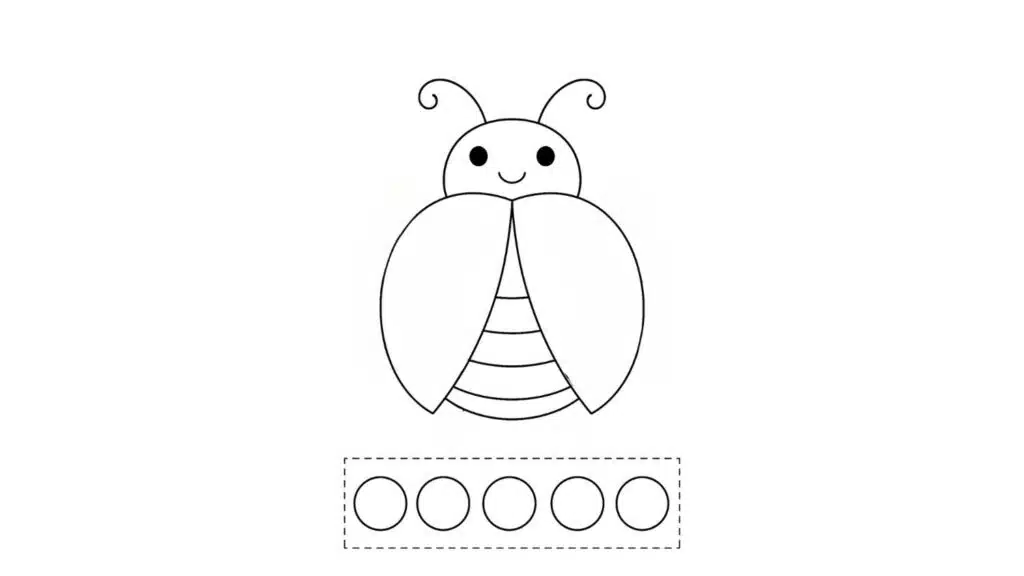 Ladybug Counting Dots Craft