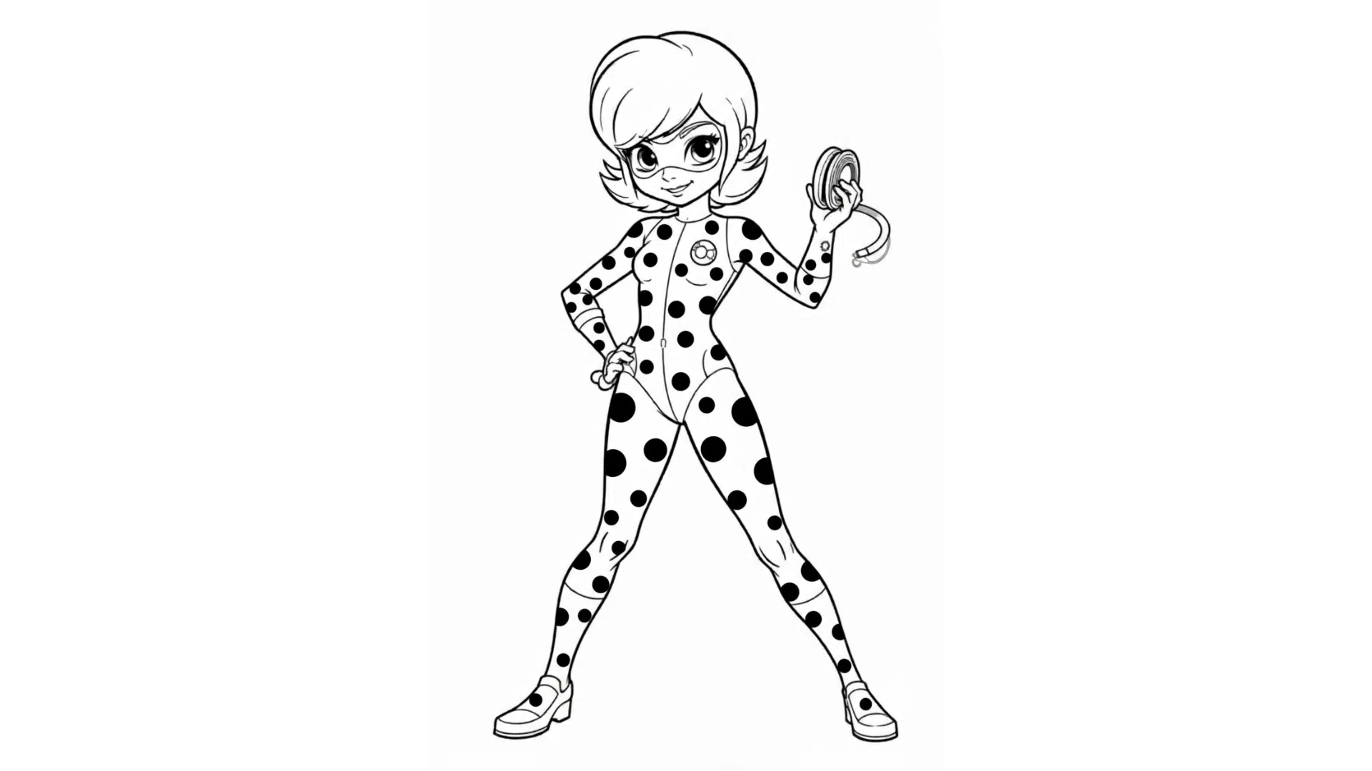 ladybug marinette in her iconic pose with yo yo