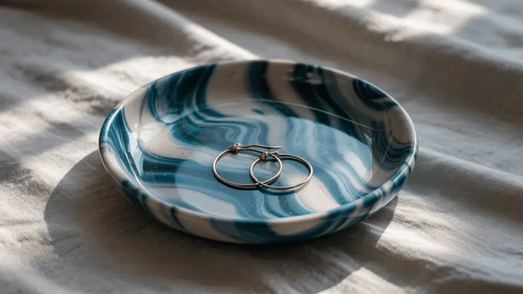 marbled jewelry dish