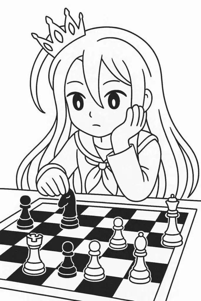 Shiro in No Game No Life Strategy Scene