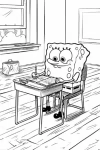 SpongeBob Writing in His Journal
