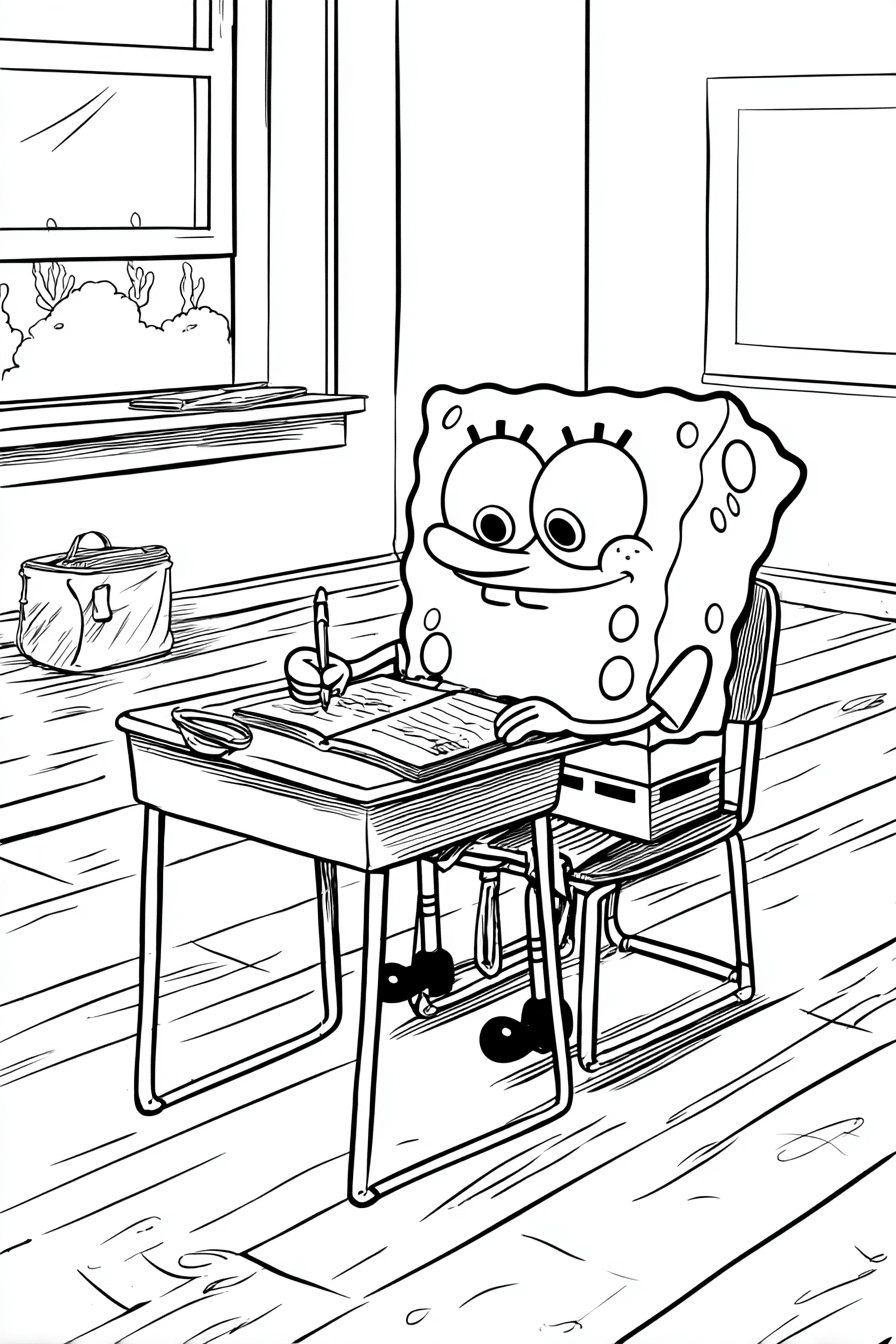 Spongebob Notepage 61 SpongeBob Coloring Pages for Kids & Fans - Making Art Fun