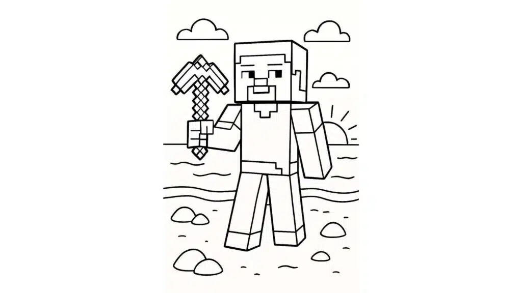 Steve with a Pickaxe