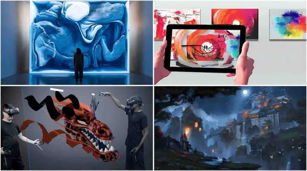 types of digital art interactive and immersive digital art