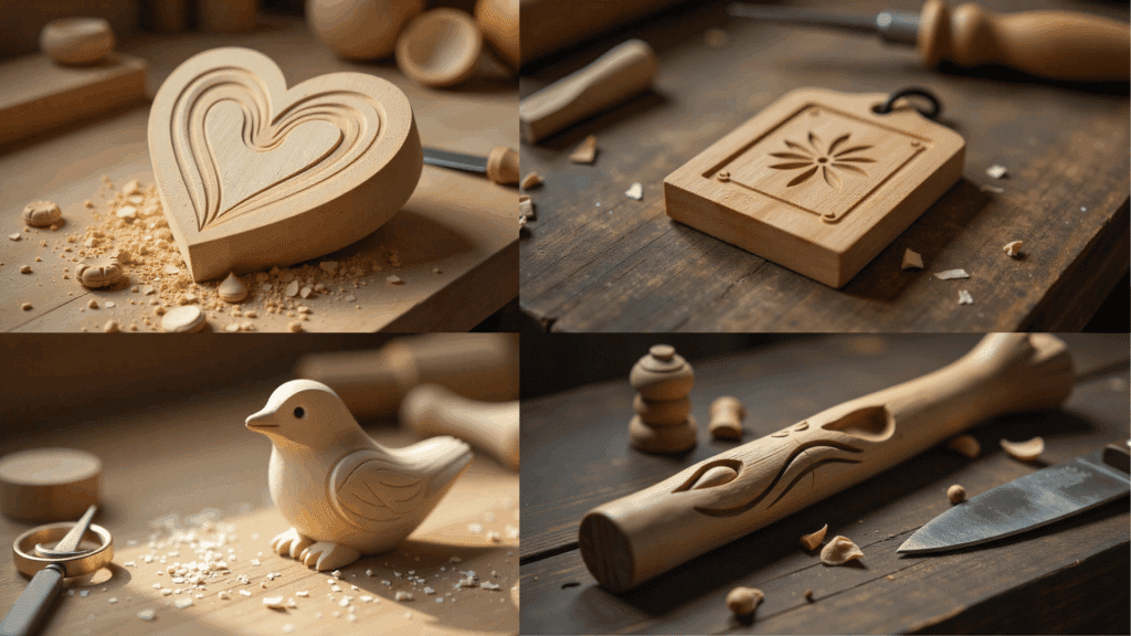 wood sculpting beginner ideas