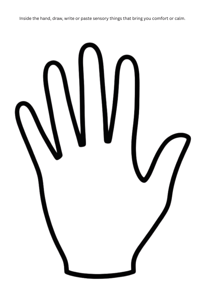 comfort in the palm sensory hand page